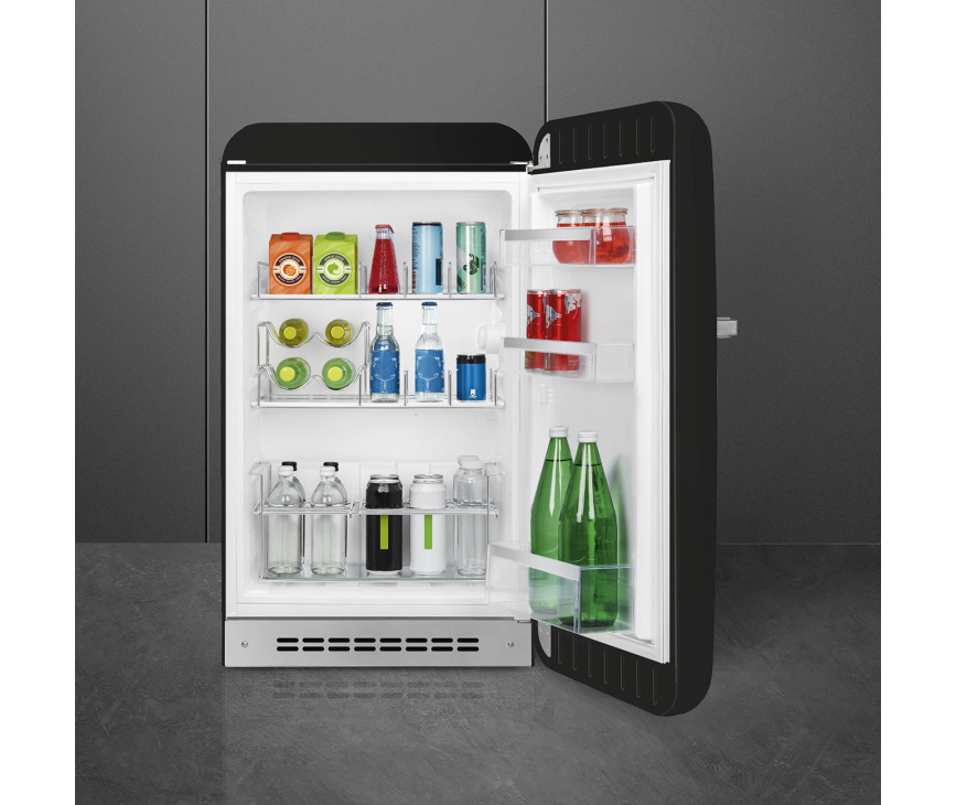 Smeg FAB10HRBL5 zwarte koelkast - rechtsdraaiend
