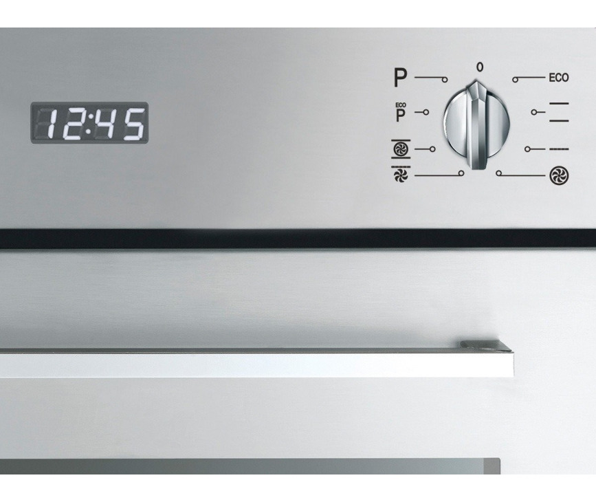 De Smeg SFP485X is eenvoudig in te stellen met een draaiknop voor de verschillende programma functies