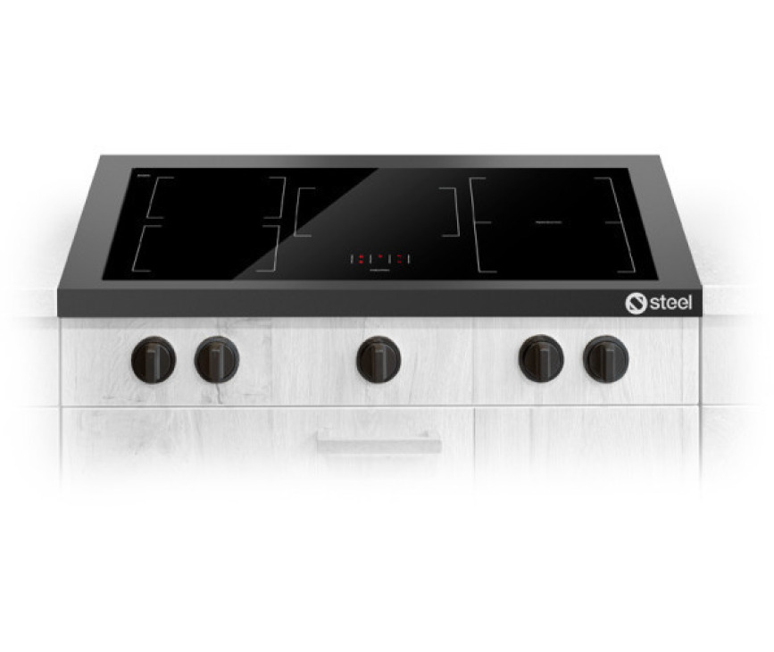 Steel E9P-5FIW NF inbouw kookplaat