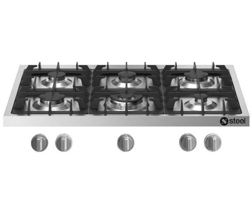 STEEL kookplaat inbouw E9P-6