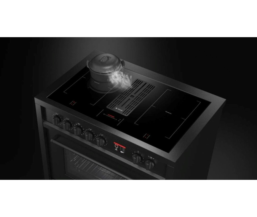 Steel Enfasi Mistral EQ9F-4FIK NF inductie fornuis met afzuiging - zwart
