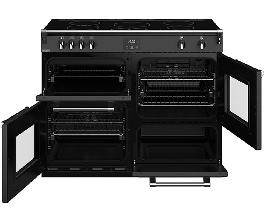 Het Stoves Stoves Richmond DX S1100Ei CB Ant antraciet inductie fornuis heeft wel vier ovens
