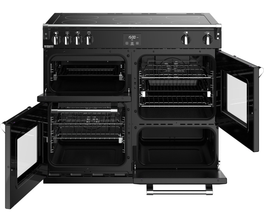 Stoves Richmond DX D1000 Ei BK inductie fornuis - 100 cm. - zwart