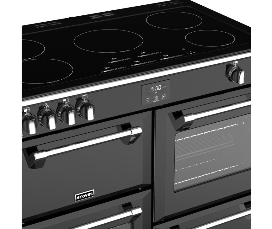 Stoves Richmond DX D1000 Ei BK inductie fornuis - 100 cm. - zwart