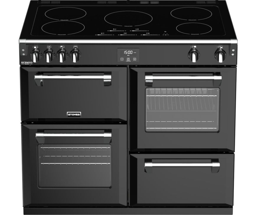 Stoves Richmond DX D1000 Ei BK inductie fornuis - 100 cm. - zwart