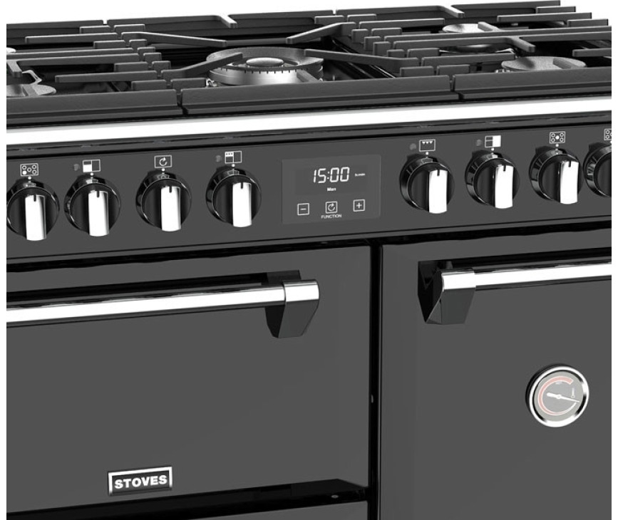 Stoves Richmond S900 DF Zwart - gas fornuis - 90 cm. breed