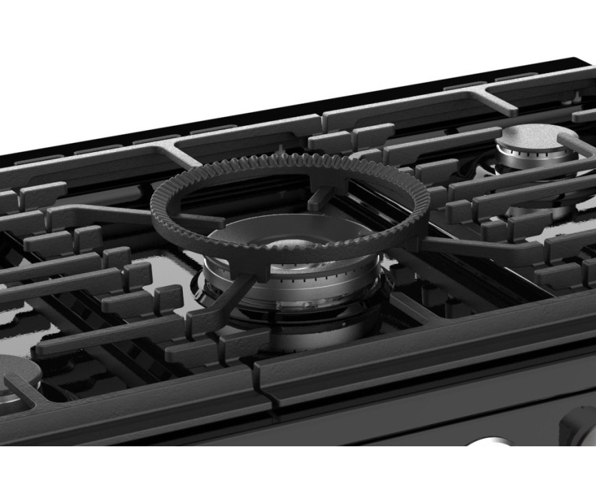 Het Stoves Sterling S1100 DF Deluxe zwart fornuis wordt geleverd met wokring
