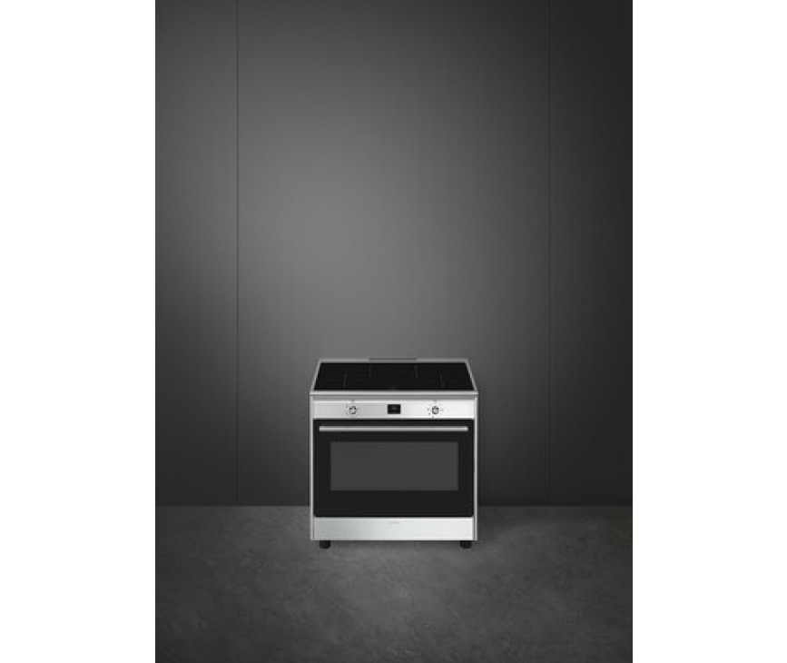 Smeg CG90CIXT inductie fornuis - 99 cm - rvs