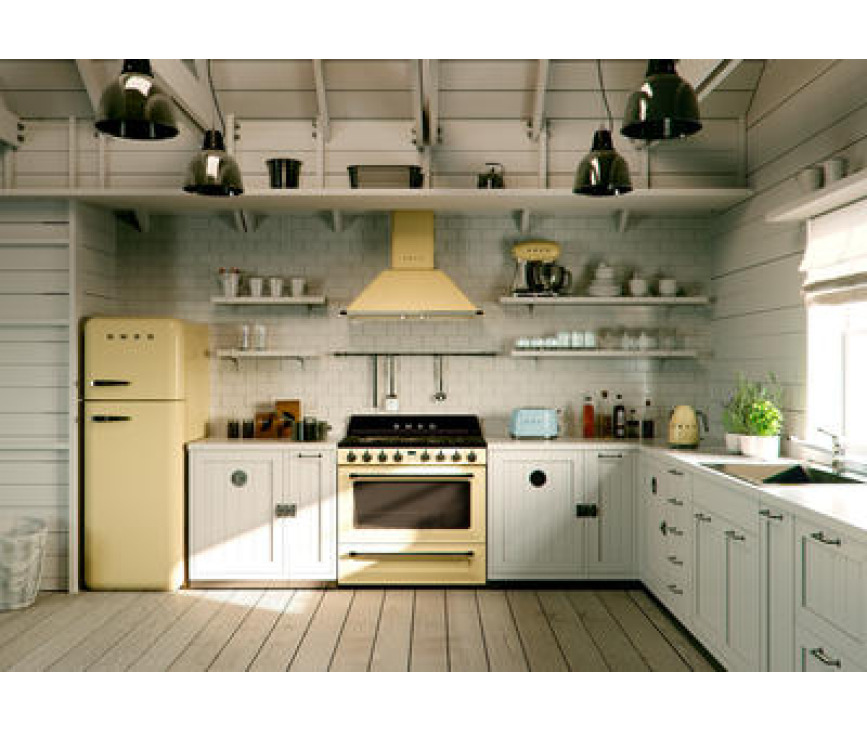 Smeg KT90PE wand afzuigkap creme