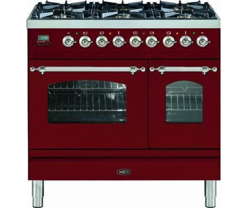 BORETTI fornuis rood VPNR946RB