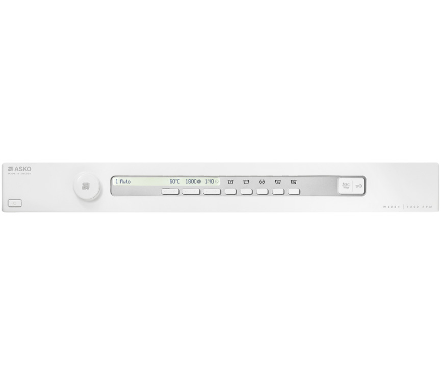 Het bedieningspaneel van de Asko W6884 ECO wasmachine