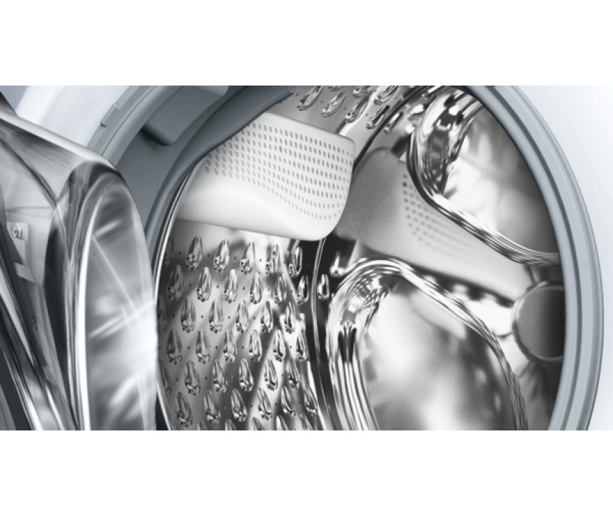 De nieuwe VarioSoft trommel in de Bosch WAY32591NL wasmachine zorgt voor een behoedzamere omgang met uw wasgoed dus minder slijtage