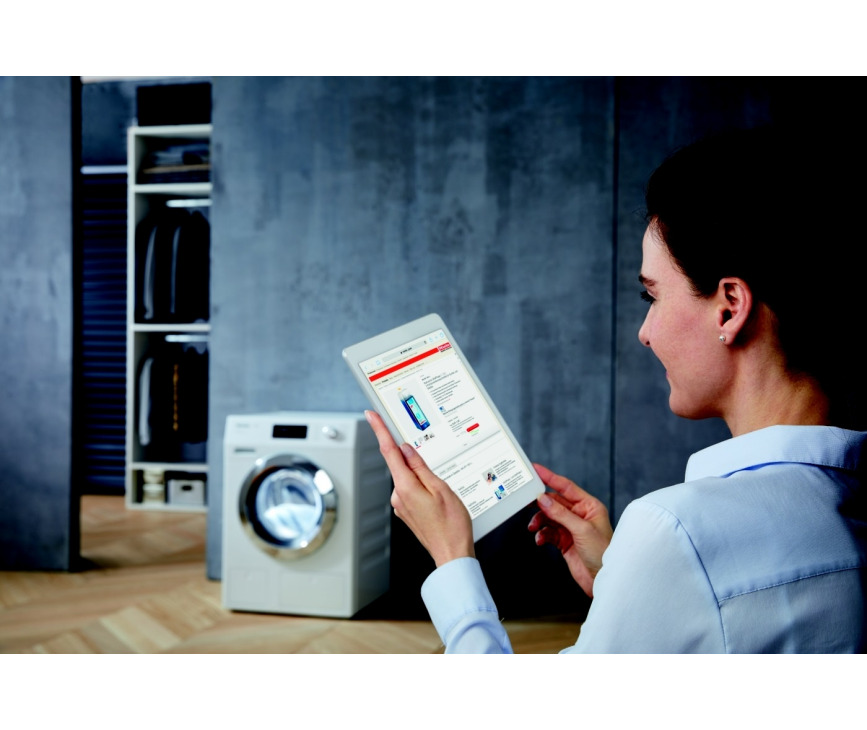 Met behulp van WifiConn@ct kan de Miele WCI 770 WPS op afstand bediend worden. Handig daarbij is ook de keuzehulp voor het bepalen van het perfecte programma