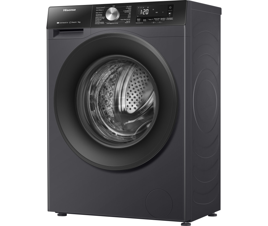 Hisense WF3S9043BB3 wasmachine - zwart