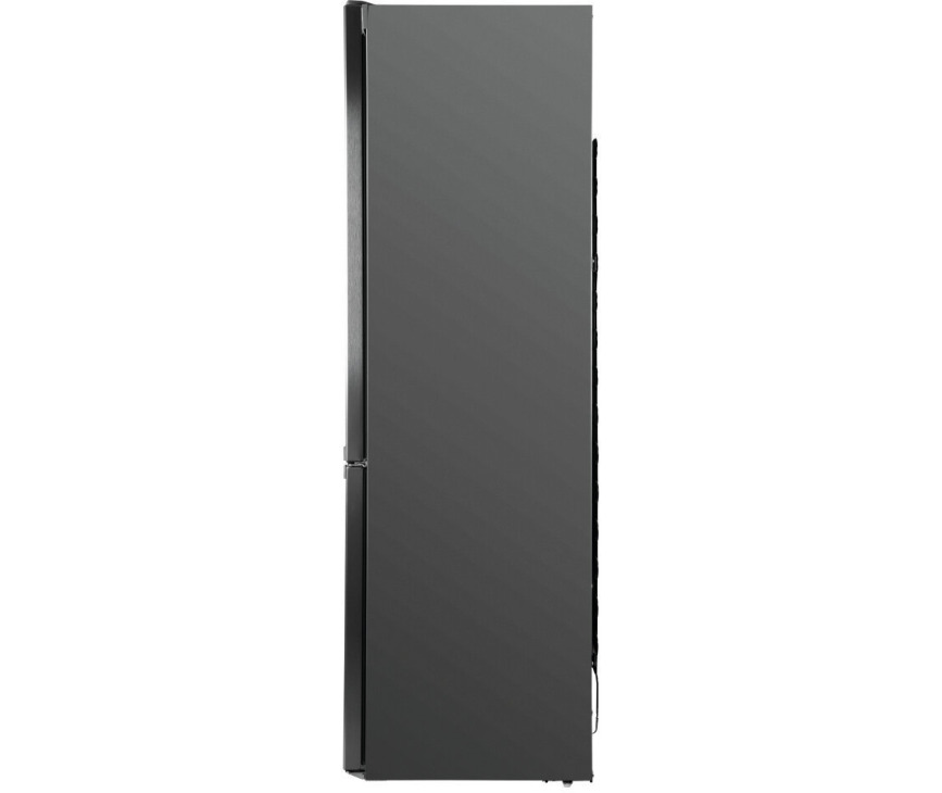 Foto van de zijkant van de Whirlpool BLF 9121 OX koelkast. Deze is gespoten in een grijze bijpassende kleur