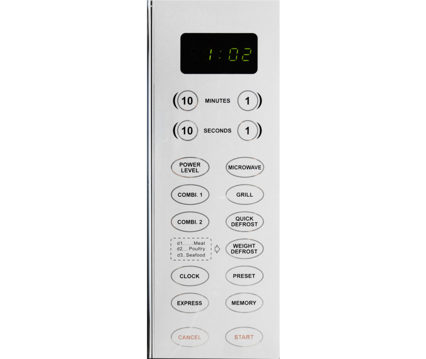 Whirlpool MWO 611 SL magnetron met grill zilver