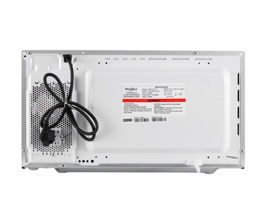 Whirlpool MWO 611 SL magnetron met grill zilver
