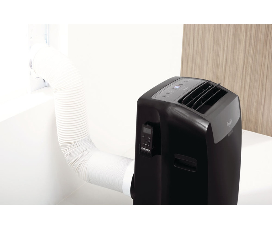 De Whirlpool PACB29HP airco voert gemakkelijk de warme of koude lucht af