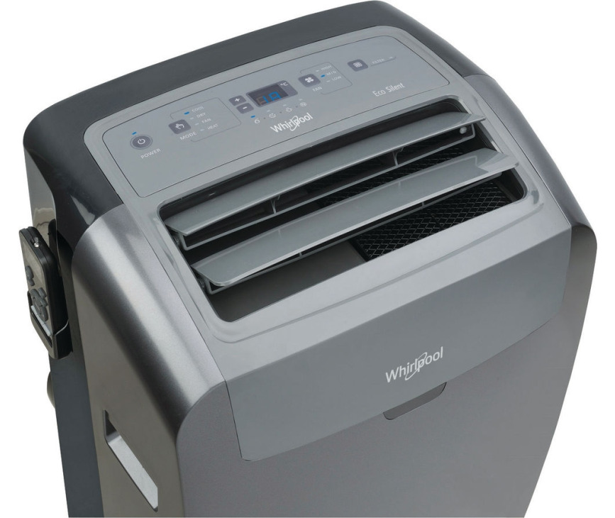 De Whirlpool PACB29HP airco blaast de lucht meerdere richtingen op