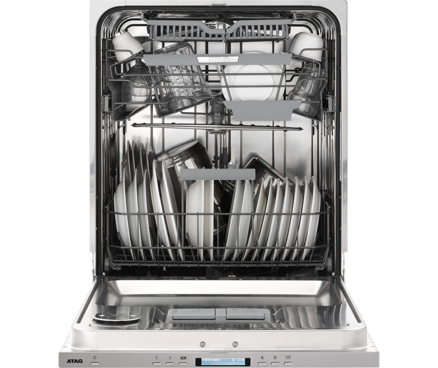 Atag DW8114XB verhoogde inbouw vaatwasser - hoog model - met besteklade