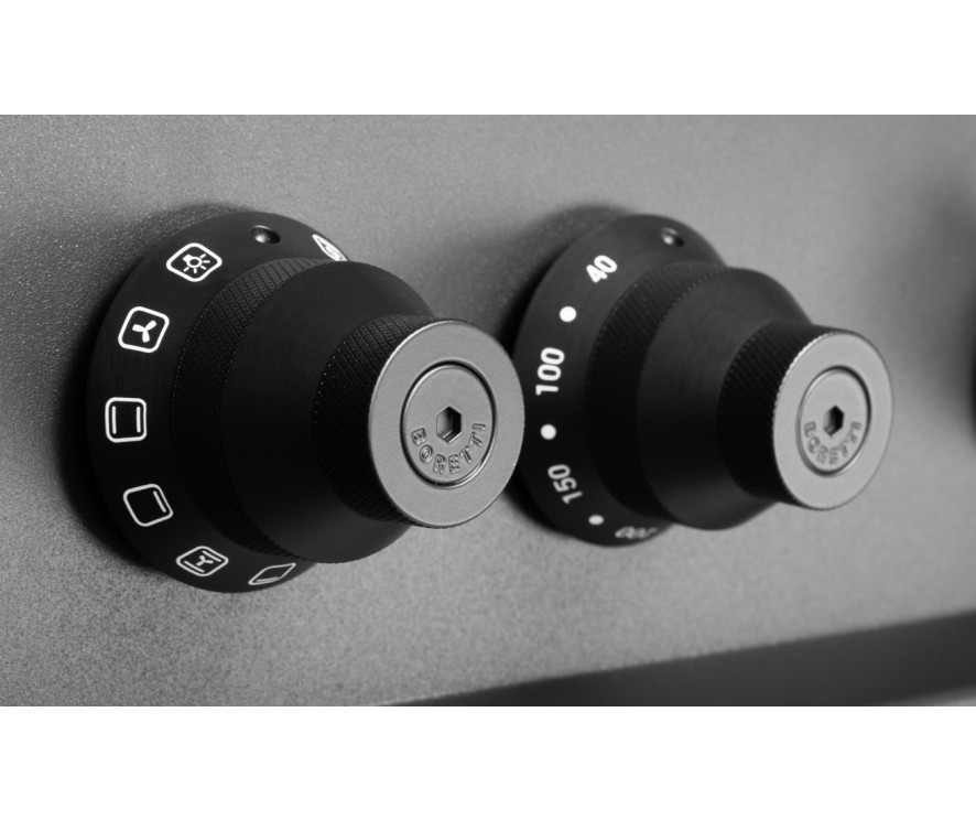 Boretti MLI95XMAT inductie fornuis met 5 inductie zones - antraciet