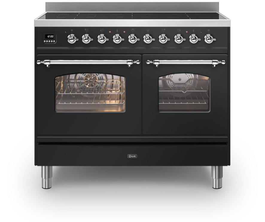 Ilve PDI106NE3/MG inductie fornuis - grafiet - 100 cm. breed