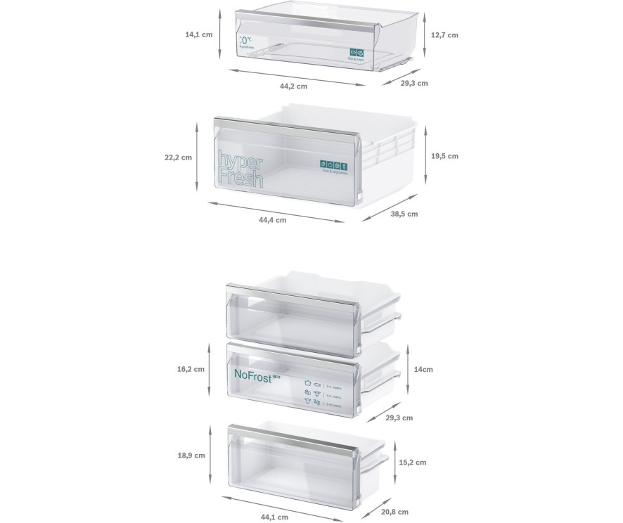 Siemens KI96NVFD0 inbouw koelkast - deur-op-deur - nis 194 cm.