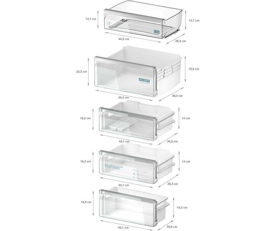 Siemens KI96NVFD0 inbouw koelkast - deur-op-deur - nis 194 cm.