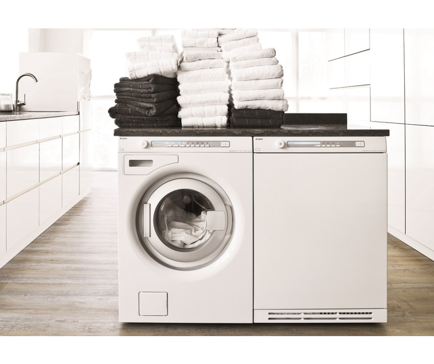 De Asko T884 XL HP is perfect te combineren met bijpassende wasmachine