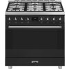SMEG fornuis gas mat zwart C9GMMBNLK2