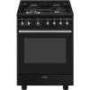 SMEG fornuis gas zwart CX61GMBLNLK