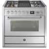 STEEL fornuis gas Genesi GQ9S-4B