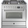 STEEL fornuis gas Genesi GQ9S-4T