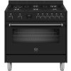 BERTAZZONI fornuis gas zwart MPL96L1ENNC