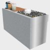 STEEL bekleding achterwand eiland SA-BP10