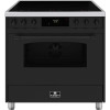 ELEMENTI DI CUCINA fornuis inductie mat zwart EC9036-MZ-IX-B