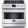 FULGOR MILANO fornuis gas rvs FSRC 3606 P MG ED 2F X