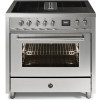 STEEL fornuis inductie met afzuiging Mistral EQ9F-4FIK