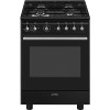 SMEG fornuis gas zwart CX61GMBLNLK