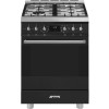 SMEG fornuis gas mat zwart C6GMMBNLK2