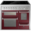 STEEL fornuis inductie Genesi GQ10SFF-5FI bordeaux