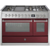 STEEL fornuis gas Genesi GQ12SF-6M bordeaux