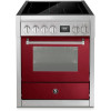 STEEL fornuis inductie Genesi GQ7S-4I bordeaux
