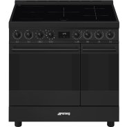 SMEG fornuis inductie zwart C92IPN2