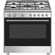 SMEG fornuis gas rvs CX91GMXNLK