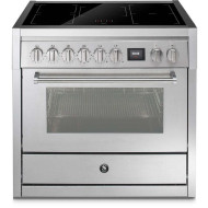 STEEL fornuis inductie Genesi GQ9S-5FI inox