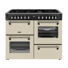 Stoves Richmond 110 DF creme gasfornuis 110 cm breed met vier ovens en 7-pits kookplaat