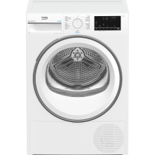 Vooraanzicht van de Beko B3T6823W2 energiezuinige warmtepompdroger