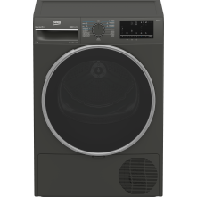beko b3t6923m2 warmtepompdroger manhattan grijs vooraanzicht