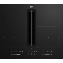 Klik en bekijk de Beko HIXI 64700 UF Beko HIXI 64700 UF inbouw inductie kookplaat met afzuiging